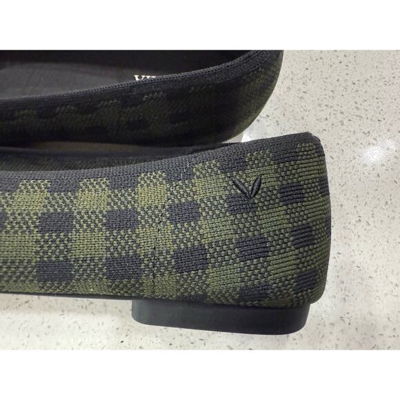 VIVAIA Margot 2.0 Square-Toe V-Cut Flats - Women's EU 42 US 10.5-11 Olive Plaid - Picture 6 of 8